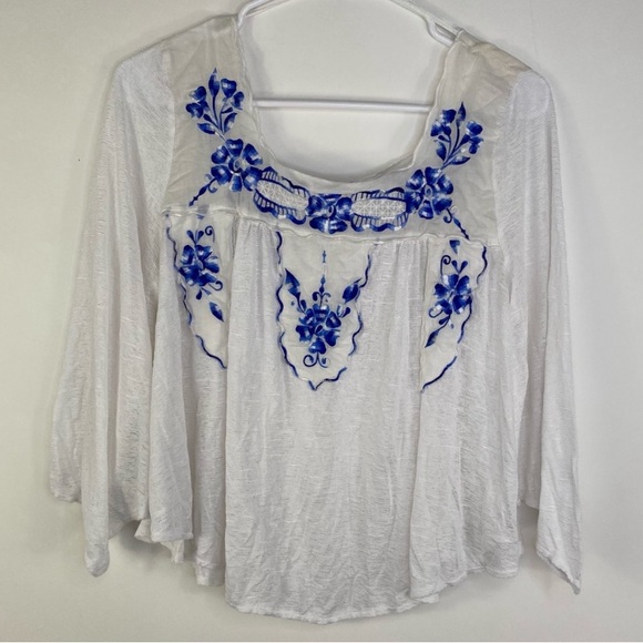 Free People bed of roses peasant blouse XS - Picture 4 of 8